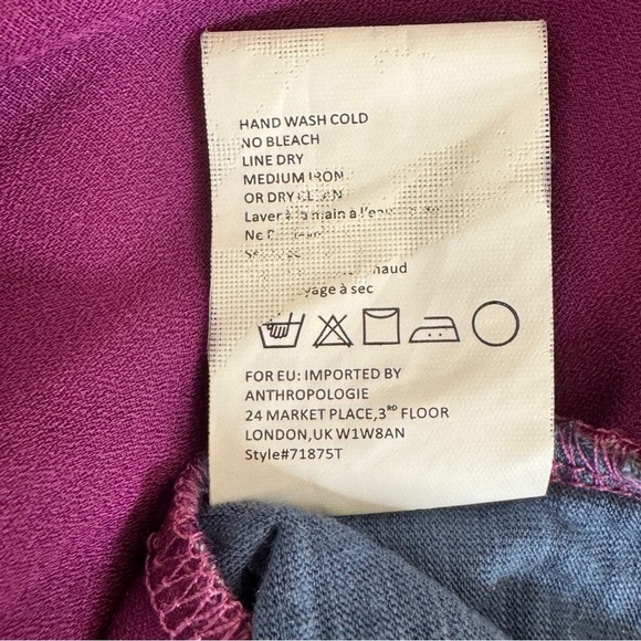 Anthropologie Tiny Mika Lacy Burnout Velvet Velour Shirt Sleeveless Top Blue S - Picture 7 of 16